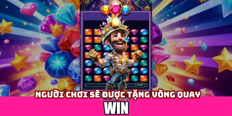 Người chơi sẽ được tặng vòng quay miễn phí với số lượt tùy chọn Người chơi sẽ được tặng vòng quay miễn phí với số lượt tùy chọn