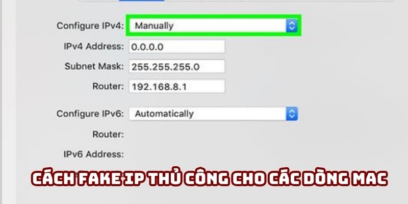 Cách Fake IP thủ công cho các dòng MAC Cách Fake IP thủ công cho các dòng MAC